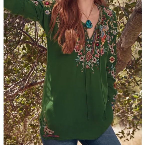 Johnny Was SUNFLOWER BLOUSE Size: S - Picture 3 of 12